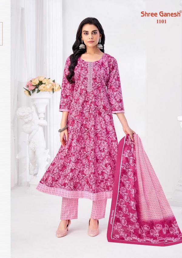 Shree Ganesh Zeenat Vol-1 – Anarkali Kurti Pant With Dupatta